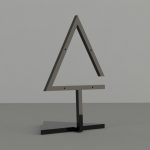 Tall Triangle Earring Stand – Black