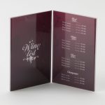 Menu Holder . 4 Facings: 1/3 A4 Portrait – half price