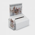 Suggestion Box with A5 Poster Holder: White